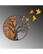 Mehrfarbiges dekoratives Wandzubehör aus Holz - 92 x 71 cm