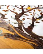 Mehrfarbiges dekoratives Wandzubehör aus Holz - 92 x 71 cm