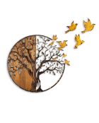 Mehrfarbiges dekoratives Wandzubehör aus Holz - 92 x 71 cm