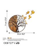 Mehrfarbiges dekoratives Wandzubehör aus Holz - 92 x 71 cm