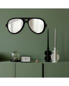 Decoratieve spiegel in zwart zilver - 70 x 28 cm