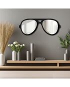 Decoratieve spiegel in zwart zilver - 70 x 28 cm