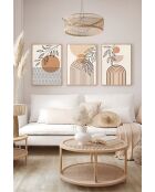 Pannello decorativo con cornice in MDF (3 pezzi) multicolore - 33 x 48 cm