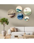 Pannello decorativo incorniciato in MDF (5 pezzi) multicolore