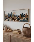 Pannello decorativo incorniciato in MDF multicolore - 50 x 120 cm