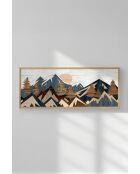 Pannello decorativo incorniciato in MDF multicolore - 50 x 120 cm