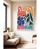 Peinture décorative en polyester multicolore - 100 x 140 cm