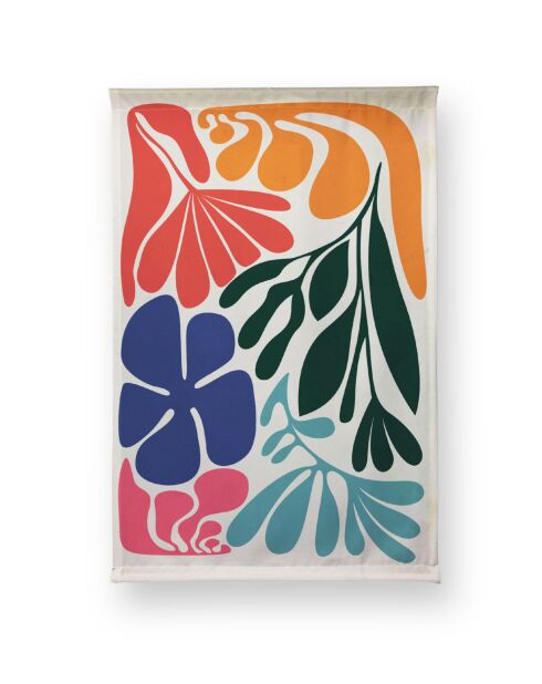 Peinture décorative en polyester multicolore - 100 x 140 cm