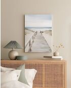 Peinture décorative sur toile multicolore - 40 x 60 cm