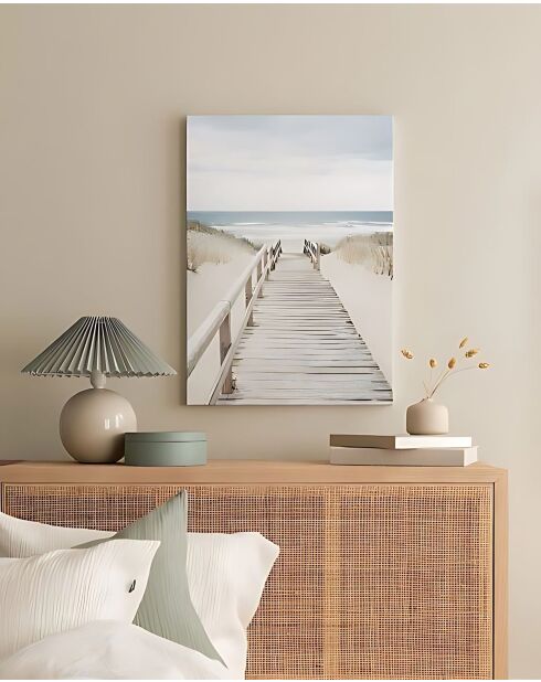 Peinture décorative sur toile multicolore - 40 x 60 cm