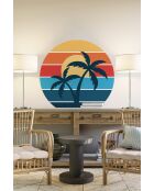 Sticker mural décoratif multicolore - 78 x 78 cm