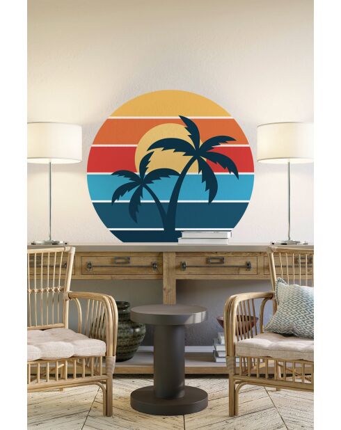 Sticker mural décoratif multicolore - 78 x 78 cm