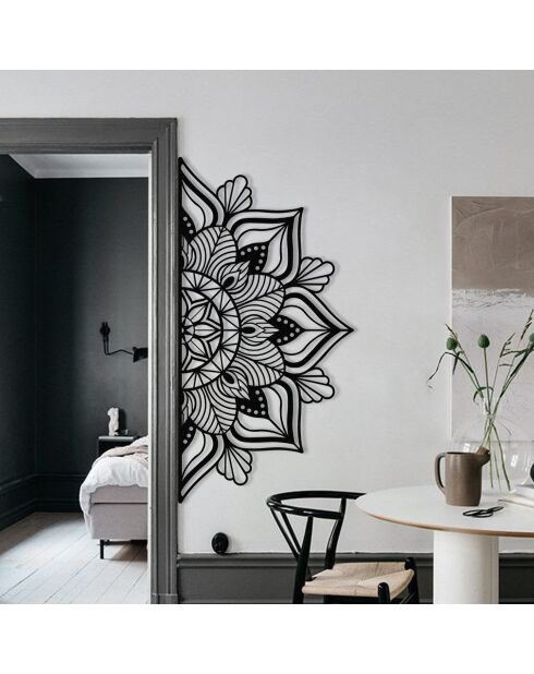 Accesorio decorativo de pared de metal negro - 160 x 81 cm