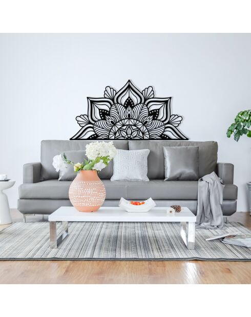 Accesorio decorativo de pared de metal negro - 160 x 81 cm