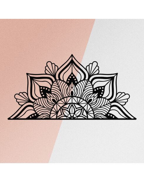 Accesorio decorativo de pared de metal negro - 160 x 81 cm