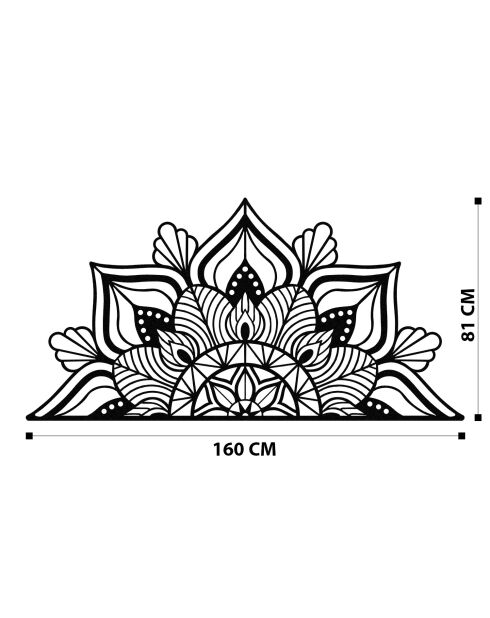 Accesorio decorativo de pared de metal negro - 160 x 81 cm