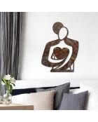 Accessorio decorativo da parete in metallo antico - 70 x 52 cm