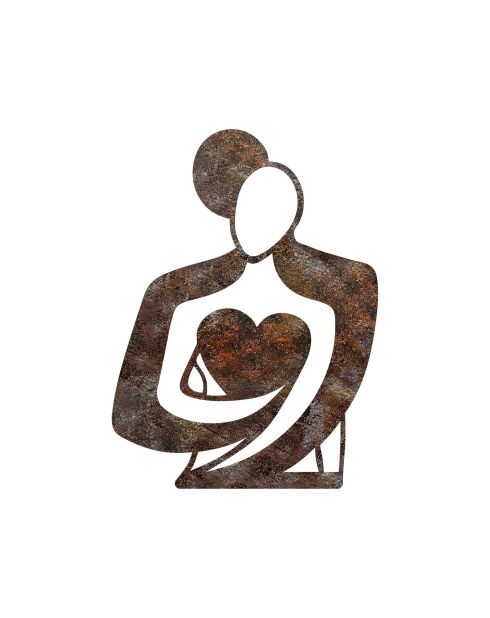 Accessorio decorativo da parete in metallo antico - 70 x 52 cm