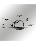 Accessorio decorativo da parete in metallo nero - 115 x 49 cm