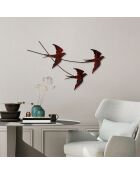 Dekoratives mehrfarbiges Wandzubehör aus Metall - 42 x 70 cm