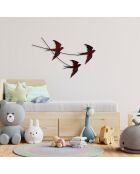 Dekoratives mehrfarbiges Wandzubehör aus Metall - 42 x 70 cm