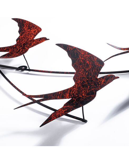 Dekoratives mehrfarbiges Wandzubehör aus Metall - 42 x 70 cm