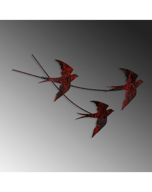 Dekoratives mehrfarbiges Wandzubehör aus Metall - 42 x 70 cm