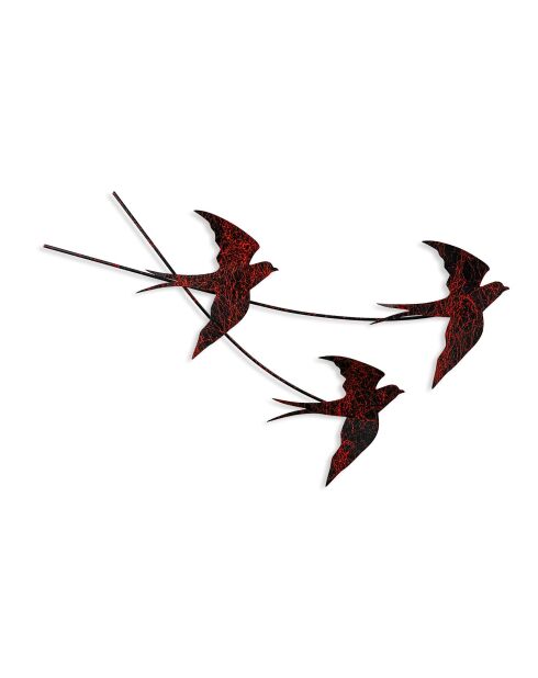 Dekoratives mehrfarbiges Wandzubehör aus Metall - 42 x 70 cm