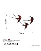 Dekoratives mehrfarbiges Wandzubehör aus Metall - 42 x 70 cm