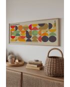 Tableau décoratif encadré en MDF multicolore - 50 x 120 cm