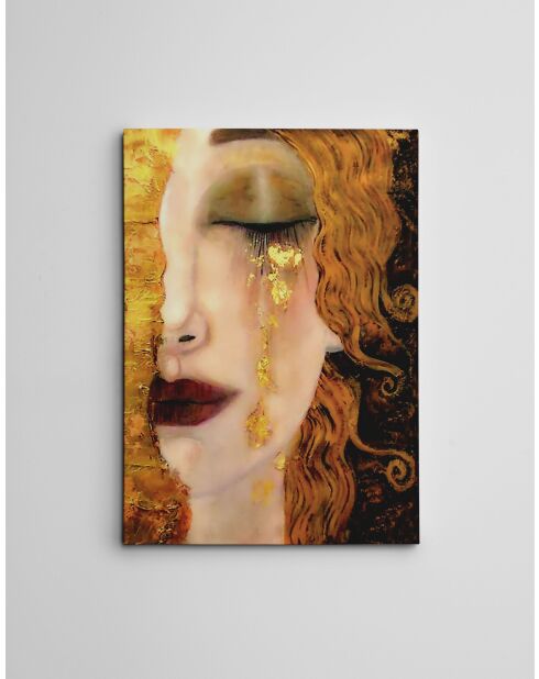 Peinture décorative sur toile multicolore - 70 x 100 cm