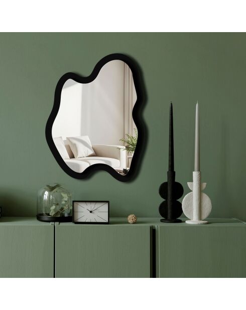 Zilveren decoratieve spiegel 38 x 50 cm