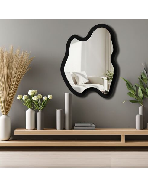 Zilveren decoratieve spiegel 38 x 50 cm