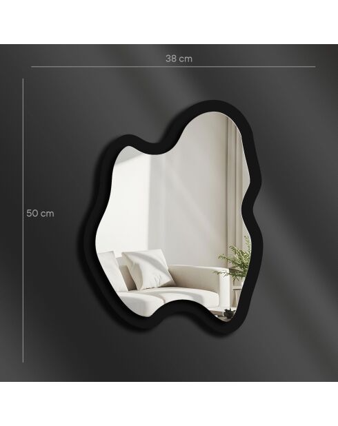 Zilveren decoratieve spiegel 38 x 50 cm