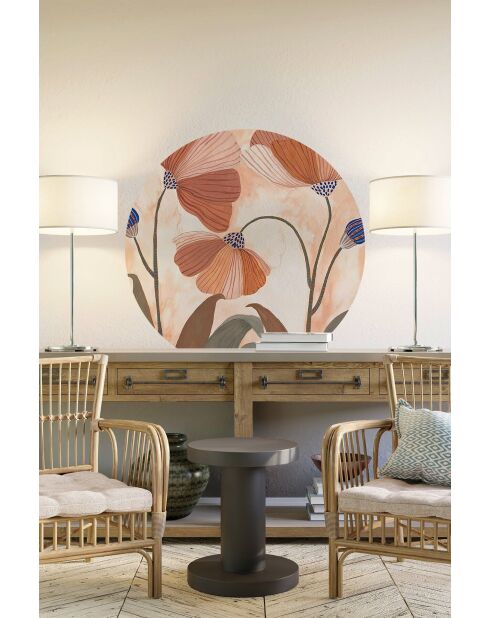 Veelkleurige decoratieve muursticker 78 x 78 cm