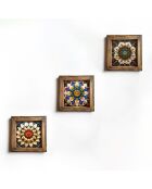 Quadro decorativo in MDF con cornice (3 pezzi) 16 x 16 x 2 cm