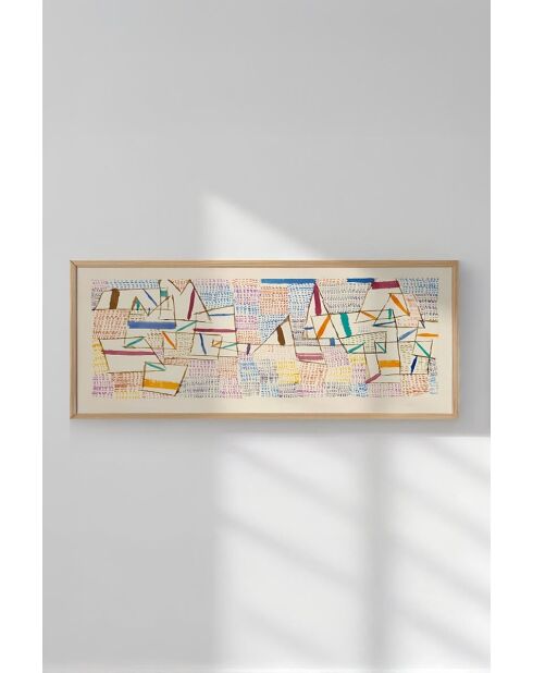 Tableau encadré décoratif multicolore - 33 x 70 cm