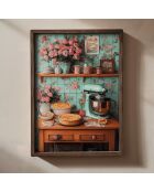 Gerahmte MDF-Dekorplatte 35 x 47 x 2 cm