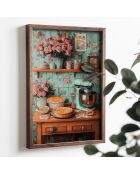 Gerahmte MDF-Dekorplatte 35 x 47 x 2 cm