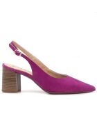 Josephin paarse suède pumps - hak van 7,5 cm