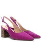 Josephin paarse suède pumps - hak van 7,5 cm