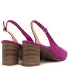 Josephin paarse suède pumps - hak van 7,5 cm