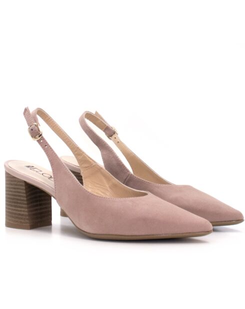 Escarpins en daim Josephin nude - Talon 7,5cm