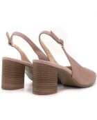 Escarpins en daim Josephin nude - Talon 7,5cm