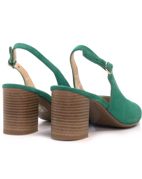 Escarpins en daim Josephin verts - Talon 7,5cm