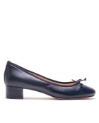 Ballerines en cuir Clara marine