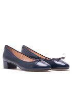 Ballerines en cuir Clara marine