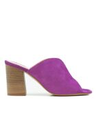 Chaussures sabots en daim  Colette violettes - Talon 8cm