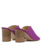 Chaussures sabots en daim  Colette violettes - Talon 8cm
