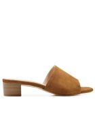 Mules en daim Sofia marron